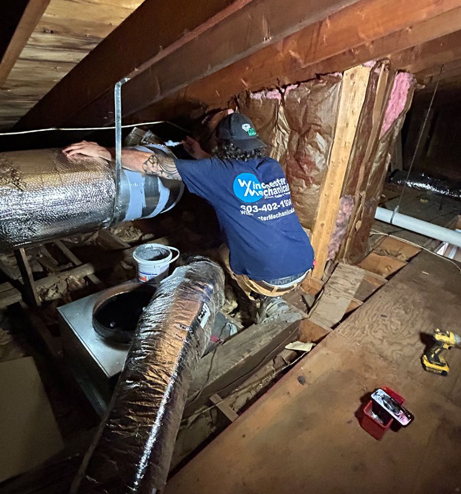 HVAC installation in ceiling